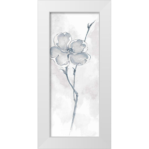 Solitary Dogwood II Gray White Modern Wood Framed Art Print by Paschke, Chris