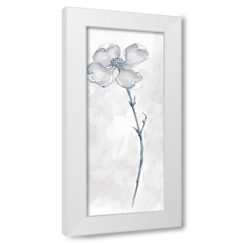 Solitary Dogwood III Gray White Modern Wood Framed Art Print by Paschke, Chris