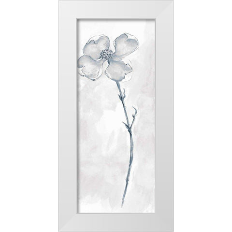 Solitary Dogwood III Gray White Modern Wood Framed Art Print by Paschke, Chris