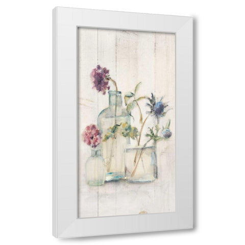 Blossoms on Birch II Panel White Modern Wood Framed Art Print by Blum, Cheri
