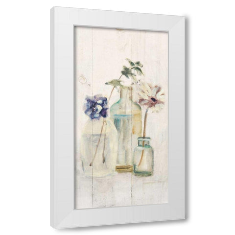Blossoms on Birch III Panel White Modern Wood Framed Art Print by Blum, Cheri