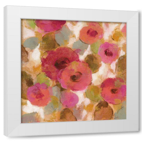Glorious Pink Floral II White Modern Wood Framed Art Print by Vassileva, Silvia