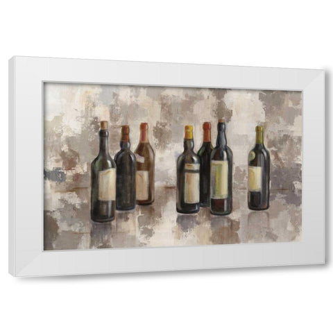Vino Marsala no Words Gray White Modern Wood Framed Art Print by Vassileva, Silvia