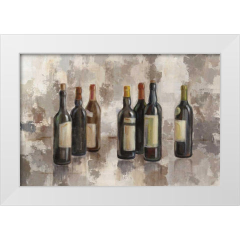 Vino Marsala no Words Gray White Modern Wood Framed Art Print by Vassileva, Silvia
