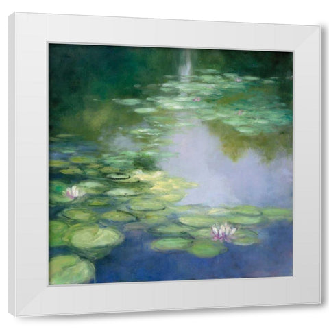 Blue Lily I White Modern Wood Framed Art Print by Purinton, Julia
