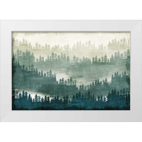 Mountainscape White Modern Wood Framed Art Print by Mullan, Michael