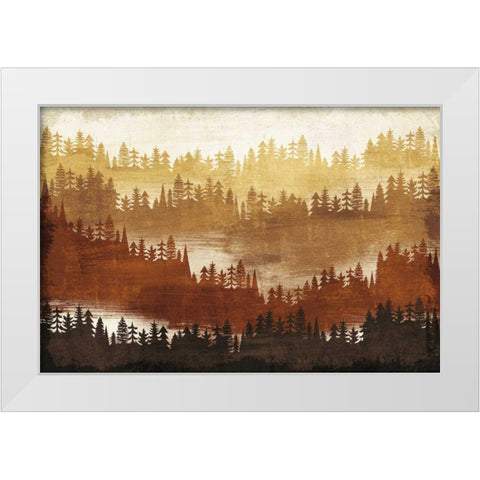 Mountainscape Spice White Modern Wood Framed Art Print by Mullan, Michael