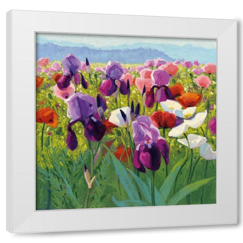 Early June White Modern Wood Framed Art Print by Novak, Shirley