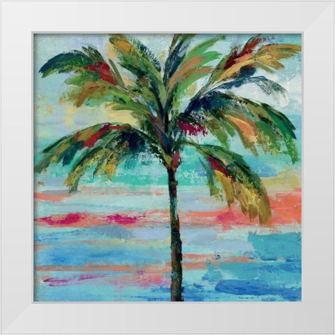 California Palm II  White Modern Wood Framed Art Print by Vassileva, Silvia