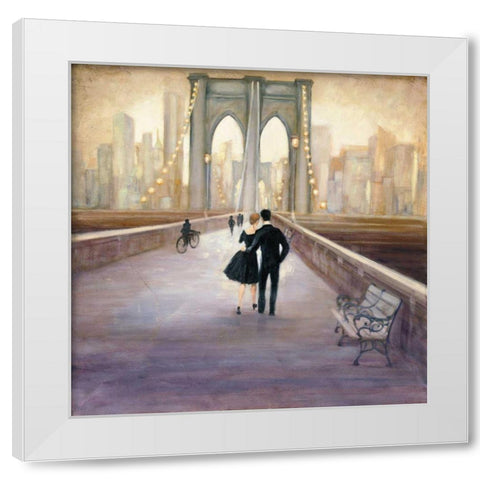 Bridge to NY White Modern Wood Framed Art Print by Purinton, Julia