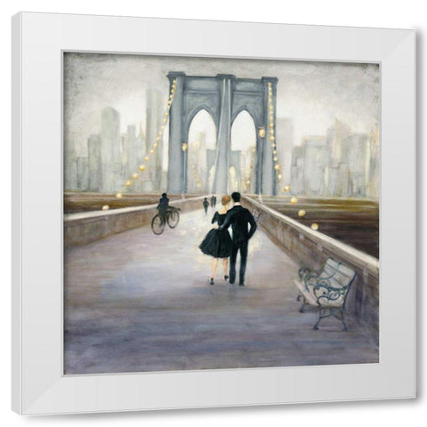 Bridge to NY v.2 White Modern Wood Framed Art Print by Purinton, Julia