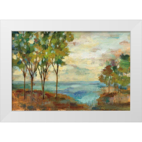 View of the Lake White Modern Wood Framed Art Print by Vassileva, Silvia