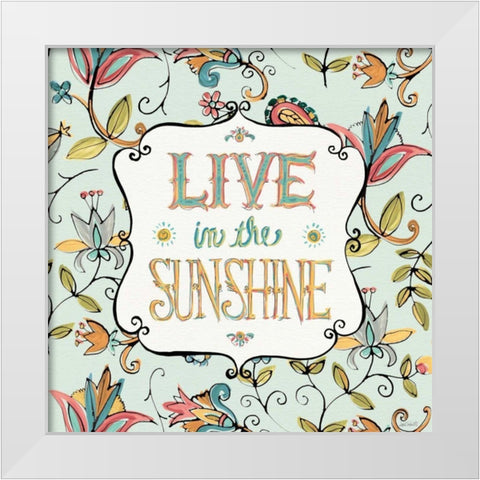 Peace and Paisley I White Modern Wood Framed Art Print by Tavoletti, Anne