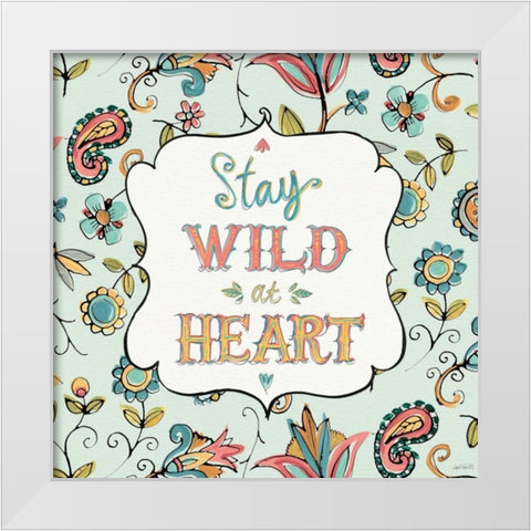 Peace and Paisley II White Modern Wood Framed Art Print by Tavoletti, Anne