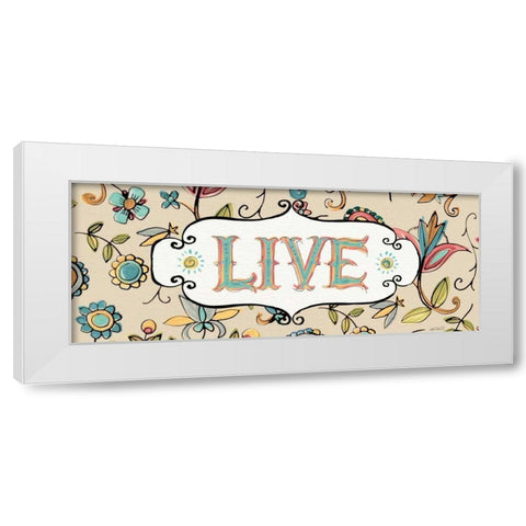 Peace and Paisley III White Modern Wood Framed Art Print by Tavoletti, Anne