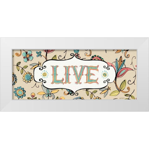 Peace and Paisley III White Modern Wood Framed Art Print by Tavoletti, Anne