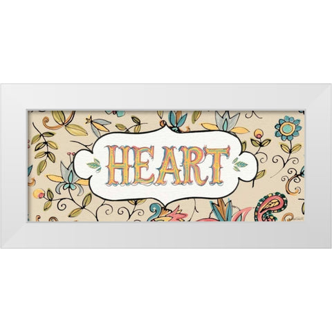 Peace and Paisley IV White Modern Wood Framed Art Print by Tavoletti, Anne