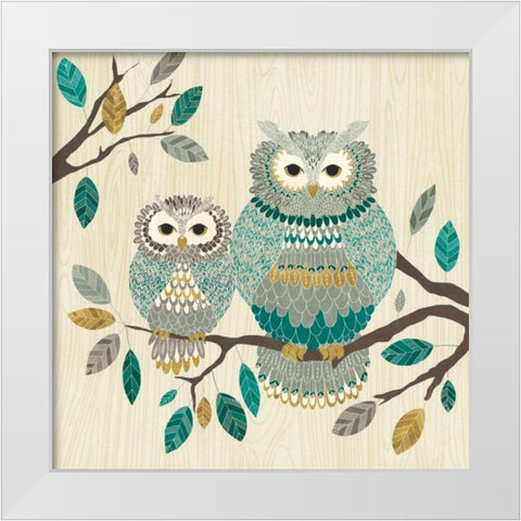 Cool Feathers I White Modern Wood Framed Art Print by Charron, Veronique