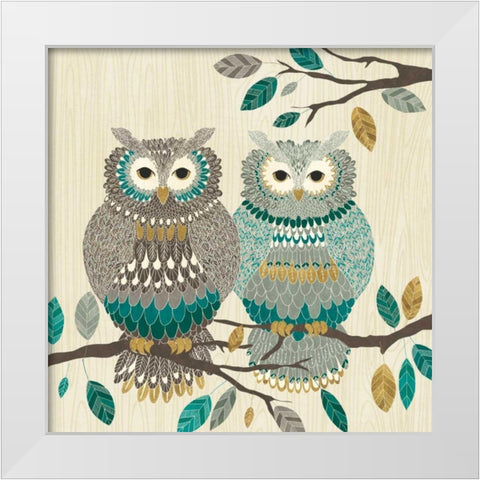 Cool Feathers II White Modern Wood Framed Art Print by Charron, Veronique