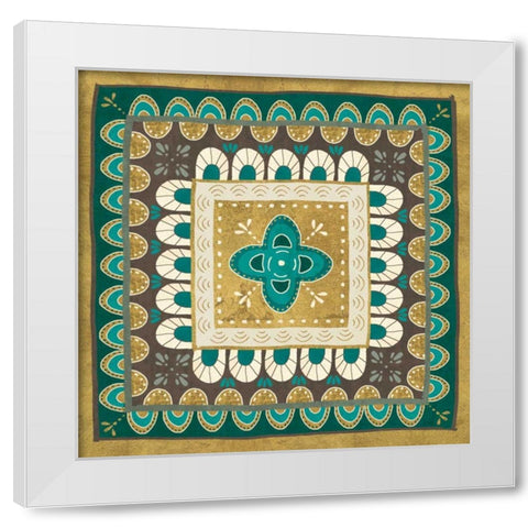 Cool Feathers Tiles I White Modern Wood Framed Art Print by Charron, Veronique