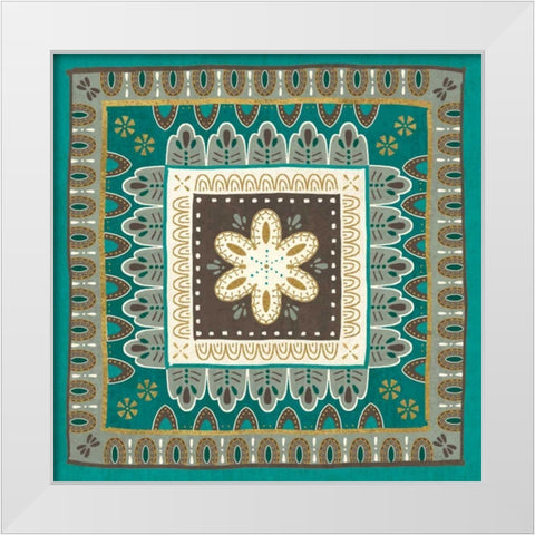 Cool Feathers Tiles II White Modern Wood Framed Art Print by Charron, Veronique