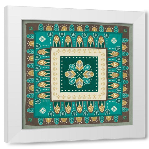 Cool Feathers Tiles III White Modern Wood Framed Art Print by Charron, Veronique