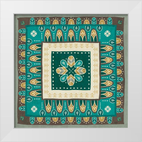 Cool Feathers Tiles III White Modern Wood Framed Art Print by Charron, Veronique