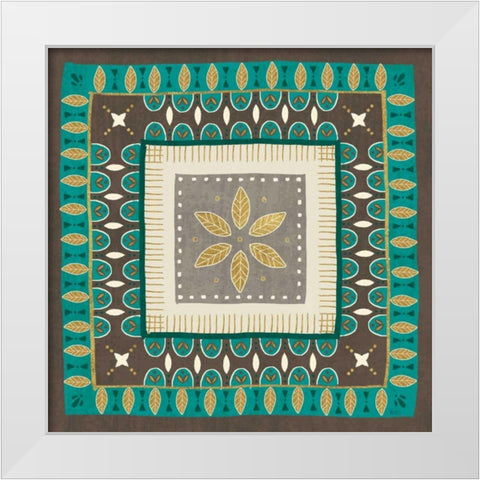 Cool Feathers Tiles IV White Modern Wood Framed Art Print by Charron, Veronique