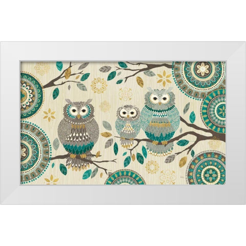 Cool Feathers V White Modern Wood Framed Art Print by Charron, Veronique