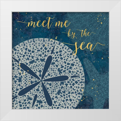 Coastal Lace I White Modern Wood Framed Art Print by Aiken, Jess