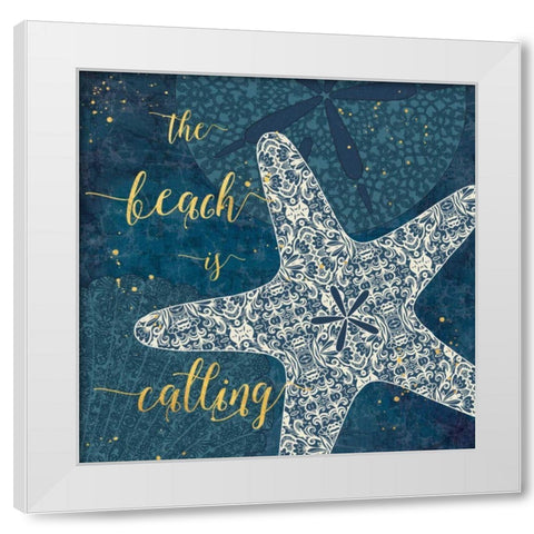 Coastal Lace II White Modern Wood Framed Art Print by Aiken, Jess