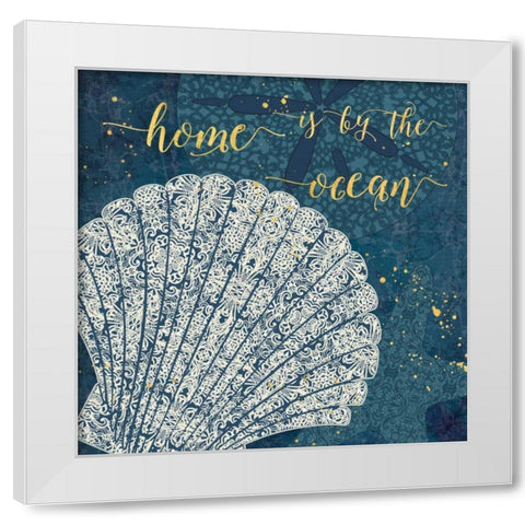 Coastal Lace III White Modern Wood Framed Art Print by Aiken, Jess