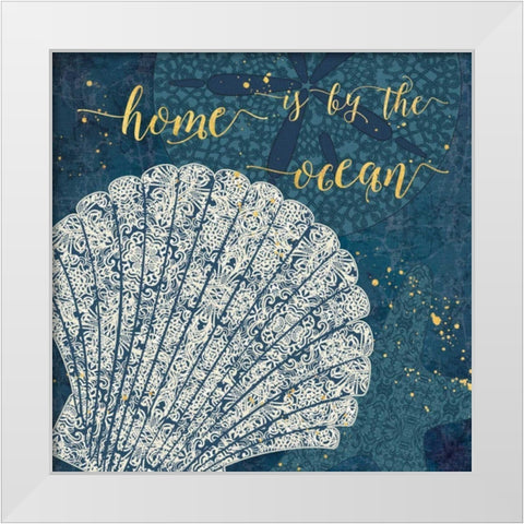 Coastal Lace III White Modern Wood Framed Art Print by Aiken, Jess