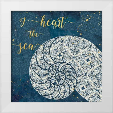 Coastal Lace IV White Modern Wood Framed Art Print by Aiken, Jess