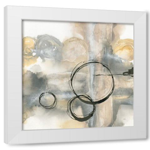 Full Circle II White Modern Wood Framed Art Print by Paschke, Chris