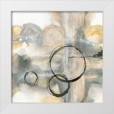 Full Circle II White Modern Wood Framed Art Print by Paschke, Chris