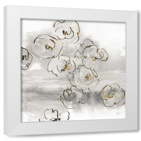 Gold Dust I v.2 White Modern Wood Framed Art Print by Paschke, Chris