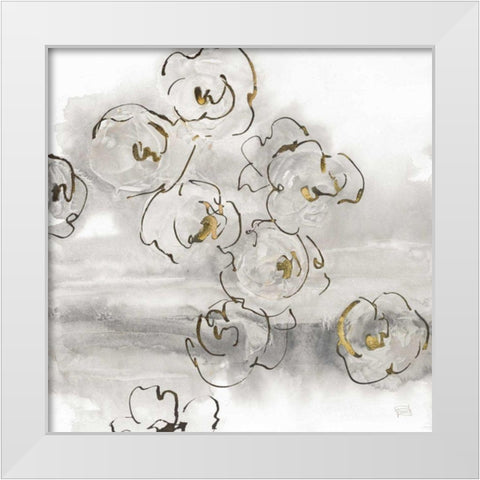 Gold Dust I v.2 White Modern Wood Framed Art Print by Paschke, Chris