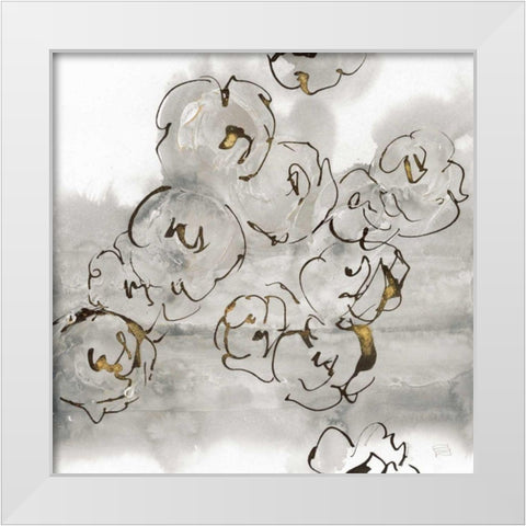 Gold Dust II v.2 White Modern Wood Framed Art Print by Paschke, Chris