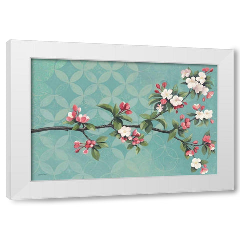 Cherry Blossoms White Modern Wood Framed Art Print by Lovell, Kathrine
