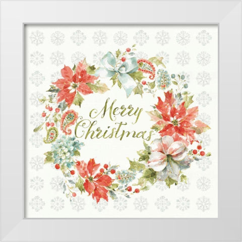 Home for the Holidays Merry Christmas White Modern Wood Framed Art Print by Audit, Lisa