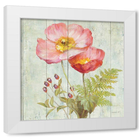 Natural Floral IV  White Modern Wood Framed Art Print by Nai, Danhui