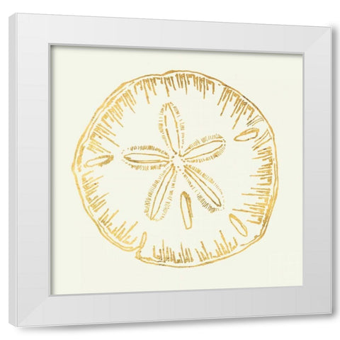 Coastal Breeze Shell Sketches White Modern Wood Framed Art Print by Tavoletti, Anne