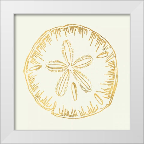 Coastal Breeze Shell Sketches White Modern Wood Framed Art Print by Tavoletti, Anne