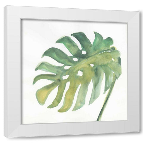 Tropical Palm IV White Modern Wood Framed Art Print by Paschke, Chris