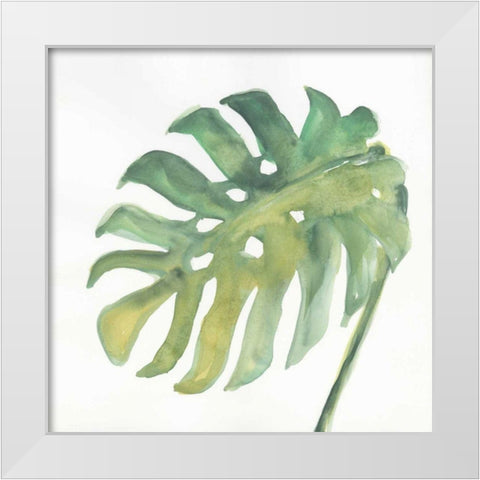 Tropical Palm IV White Modern Wood Framed Art Print by Paschke, Chris