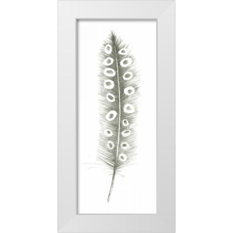 Feather Sketches VII White Modern Wood Framed Art Print by Tillmon, Avery