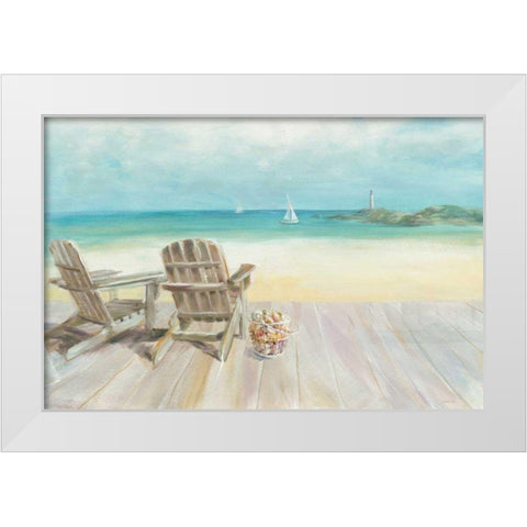 Seaside Morning no Window  White Modern Wood Framed Art Print by Nai, Danhui