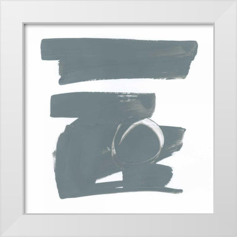 Gray and White XII White Modern Wood Framed Art Print by Schick, Mike