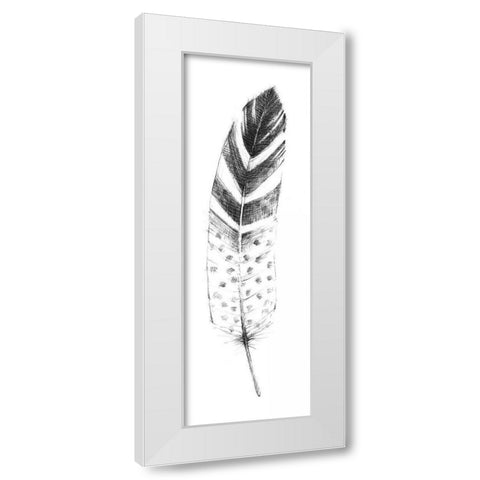 Spirit Feather VII White Modern Wood Framed Art Print by Tillmon, Avery